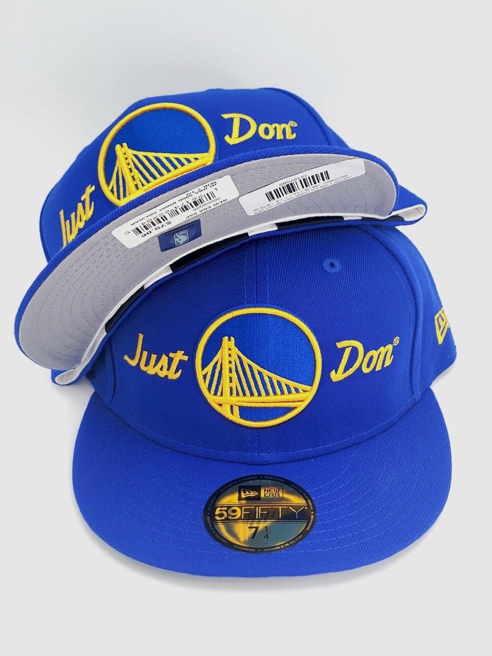 New Era Just Don Golden State Warriors 59FIFTY NBA Fitted Cap Hat 7 1/4 Blue NEW